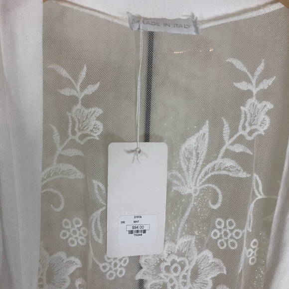 NWT Made In Italy My Style Lace White Sweater - Picture 3 of 6
